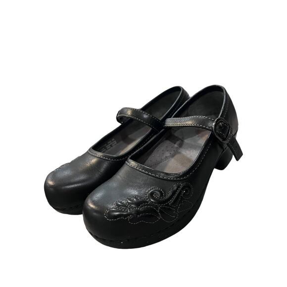 Dansko Savanna Mary Jane Clogs 5.5-6 EU 36 Leather Embroidered Boho Shoes EUC - Picture 1 of 11